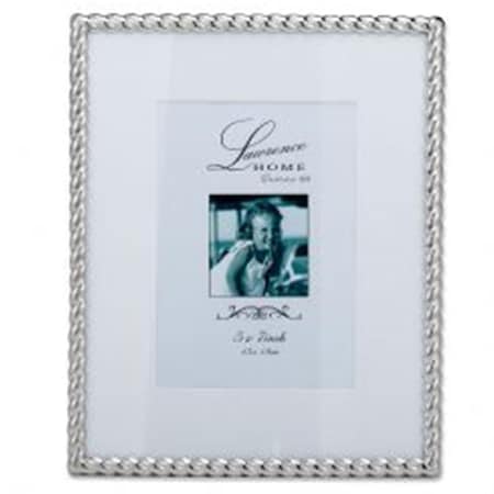 Lawrence Frames 8 x 10 in. Rope Picture Frame, Silver 710080